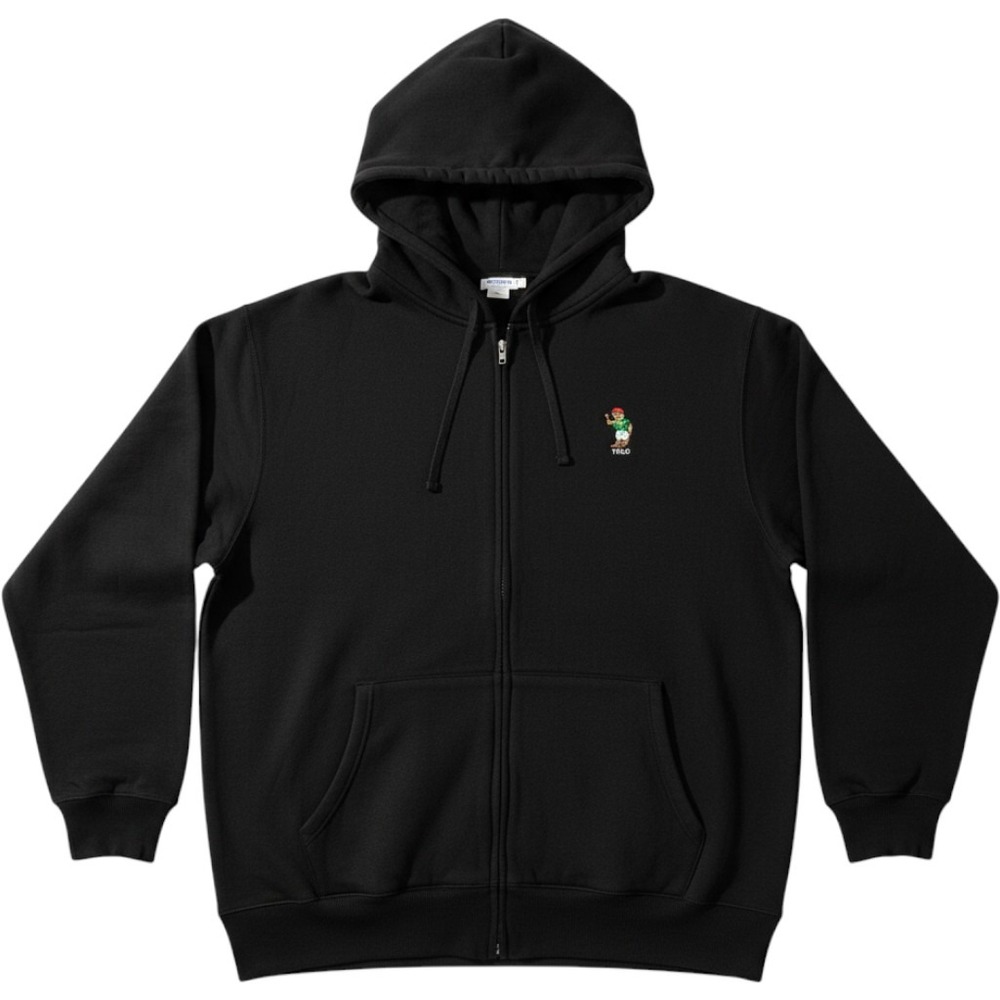 Polo Ralph Lauren Croquet Bear Full Zip Hoodie Black XLT Tall Mens Embroidered